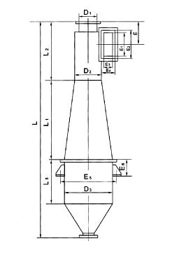 CLK擴(kuò)散式旋風(fēng)除塵器 結(jié)構(gòu)圖